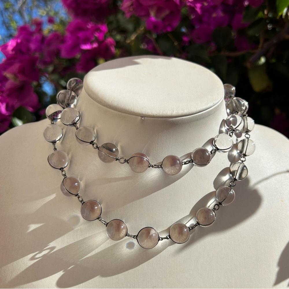 Art Deco “Pools of Light” Rock Crystal Quartz Necklace